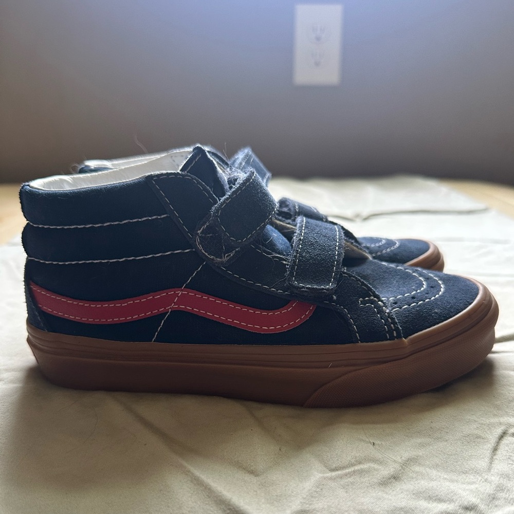 Kids Black and Red High-Top Shoes